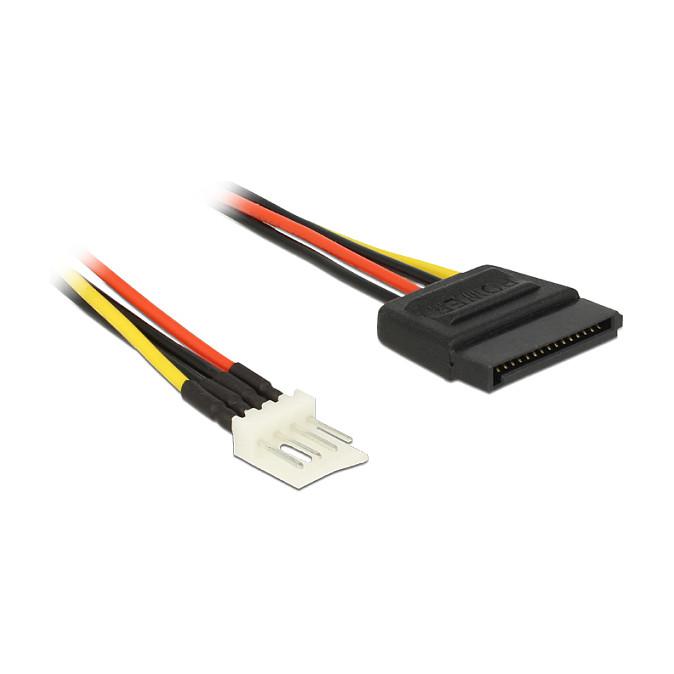Kabllo për Furnizim me Energji DeLOCK 83879, SATA 15-pin në 4-pin Floppy, 60 cm - Shumëngjyrëshe
