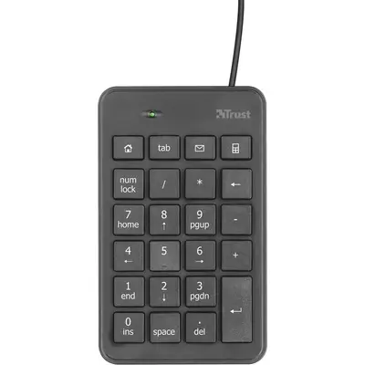 Tastierë Me kabllo Trust Xalas 22221 / Numeric Keypad / 23 Keys / USB / 1.5 m - Zezë