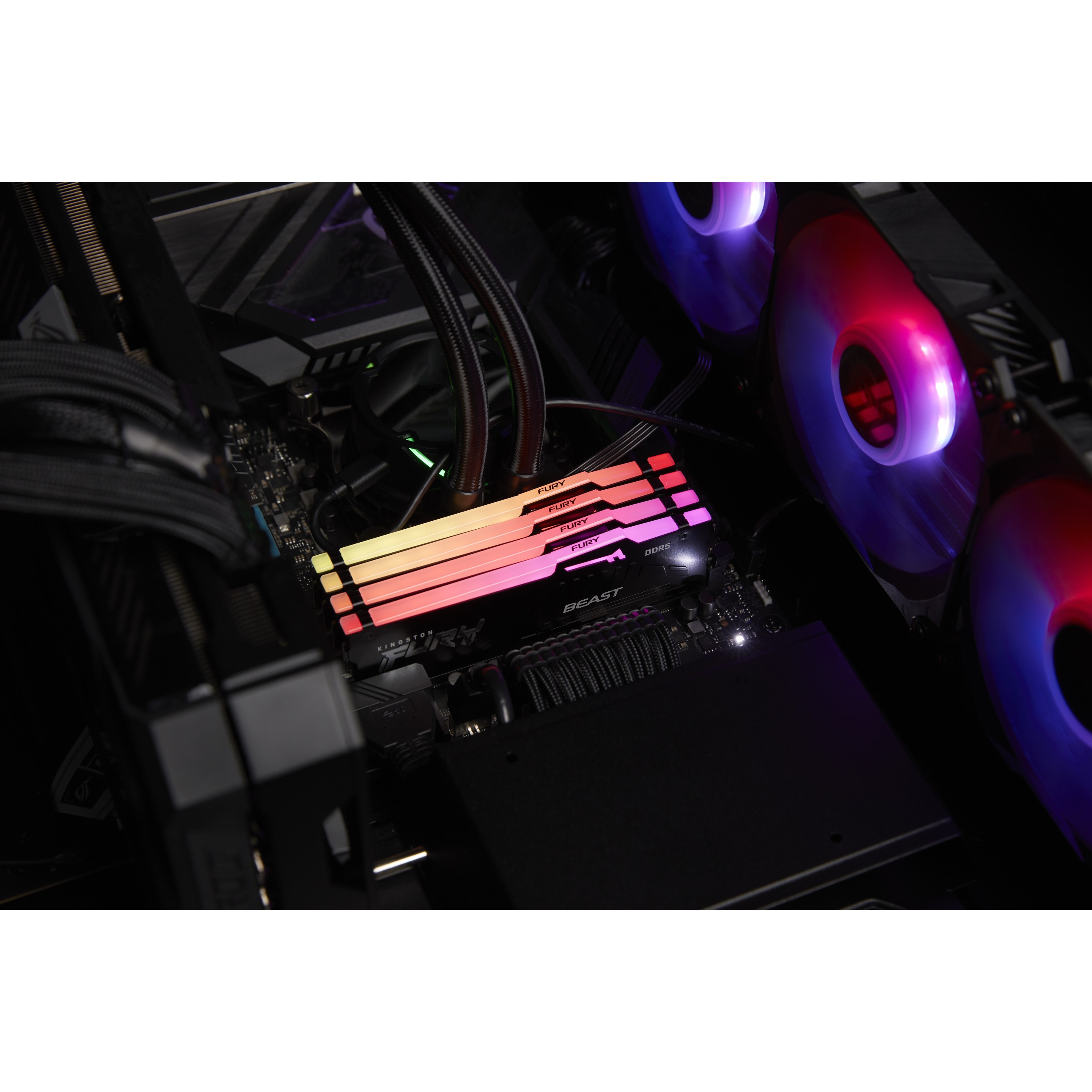 RAM Memorie DDR5 Kingston FURY Beast RGB / 32GB / DIMM / 6000MHz / CL36 / 288-pin - Zezë - 8