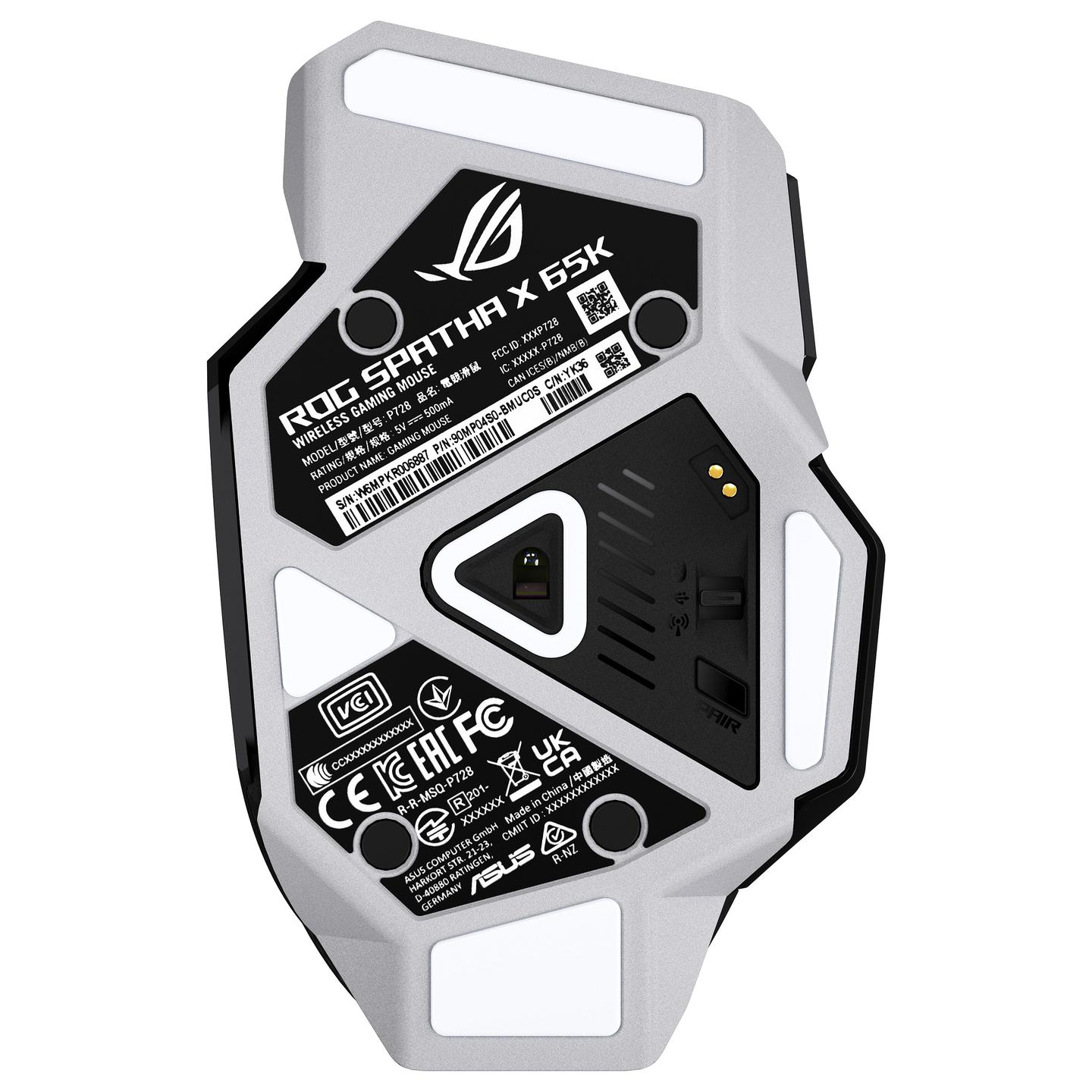 Maus Gaming  ASUS ROG SPATHA X 65K, 65.000 DPI, 12 Butona, Wireless, Bluetooth, USB-C – Zezë - 9