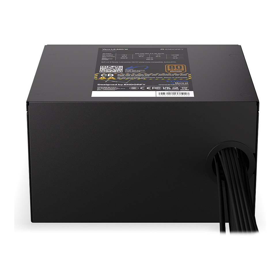 Furnizues Energjie Endorfy Vero L6 / 650W / ATX 3.1 / 80 PLUS Bronze / Non-Modular - Zezë - 2