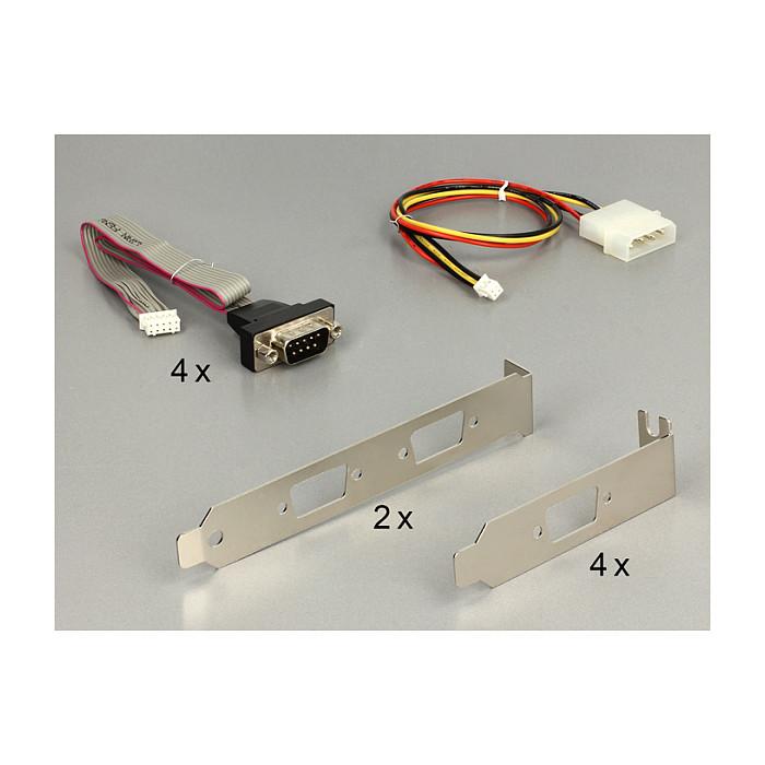 Kartë Zgjerimi Delock 95244, Mini PCI Express 2.0, 4x Serial RS-232 DB9, deri në 921.6Kbps, Exar XR17V354, Full Size - 3