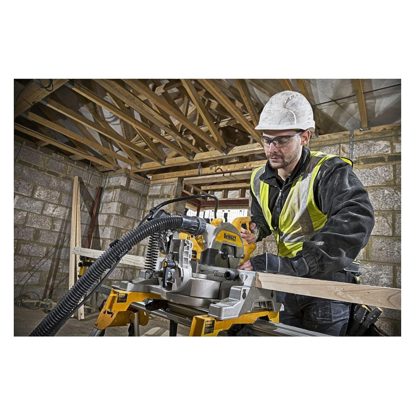 Sharrë Prerëse dhe Këndore DeWALT DWS777-QS, 1800W, 216mm, 6300rpm, 270×62mm - Zezë/Verdhë - 5