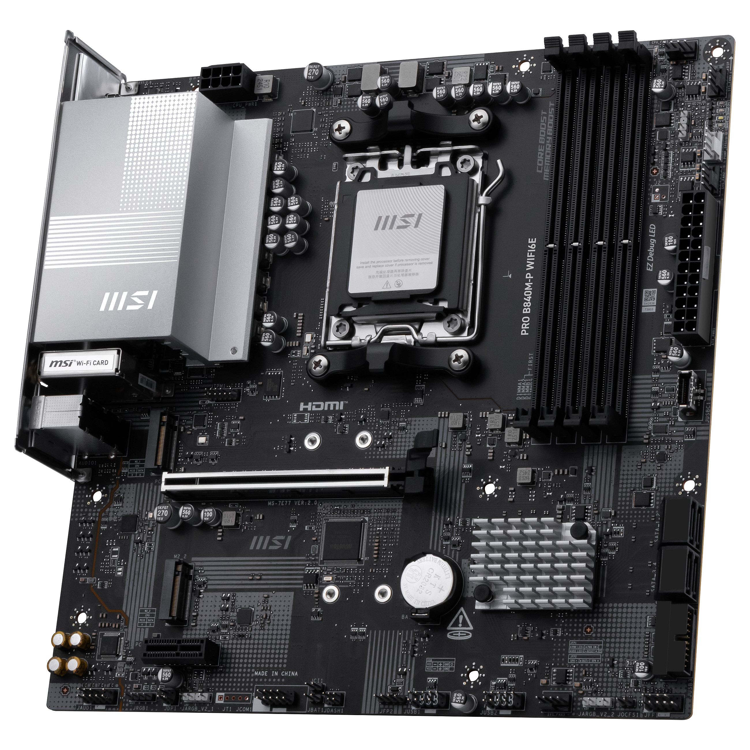 Pllakë Amë AMD AM5 MSI B840M P Pro / DDR5 / mATX / HDMI - 3