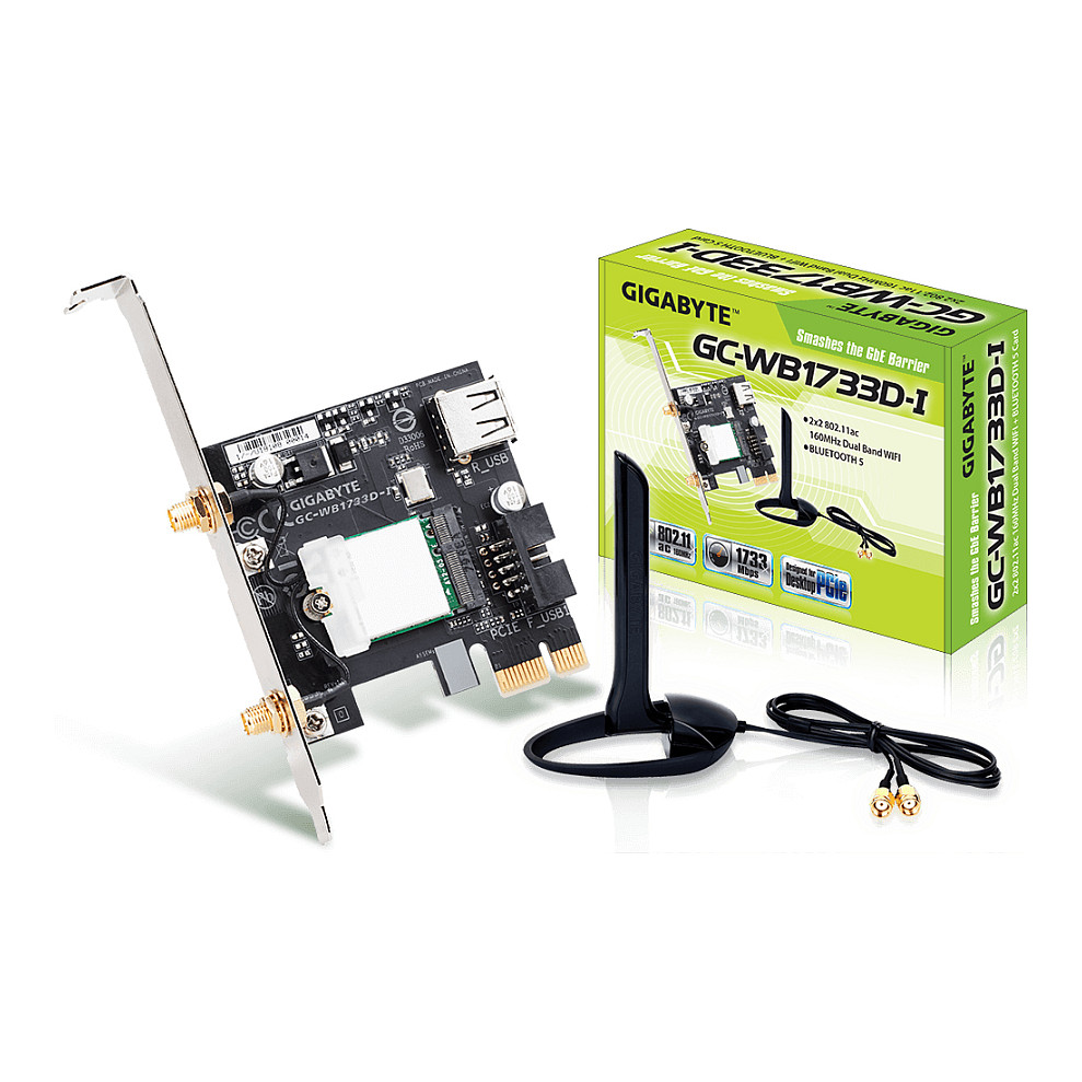 Kartë Rrjeti GIGABYTE GC‑WB1733D‑I / Wi‑Fi Dual Band / Bluetooth 5.0 / PCIe x1 - 1