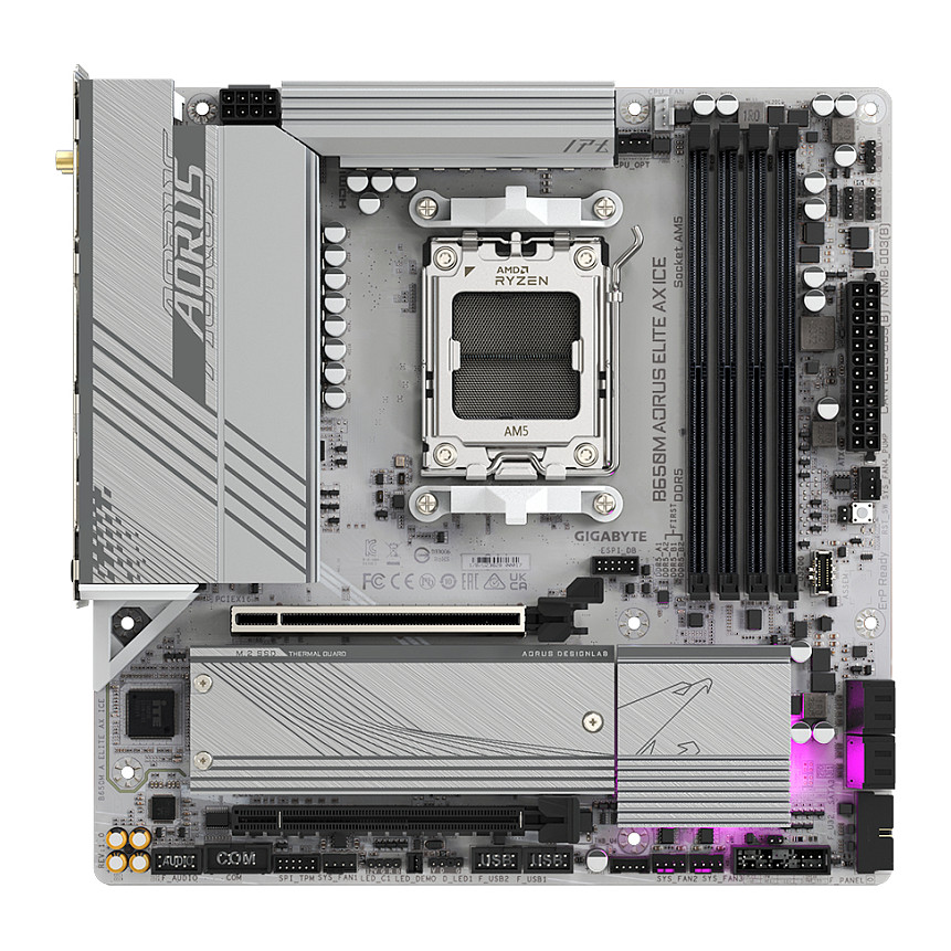 Pllakë Amë Gigabyte B650M A ELITE AX ICE DDR5 mATX - 2