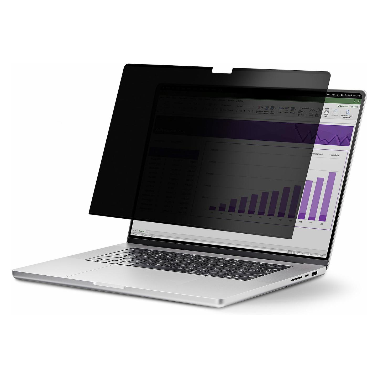 Filtër Privatësie StarTech.com 141T6-PRIVACY-SCREEN, 14.1", 16:10, Flip-Up, Touch, ±30°, Anti-Glare - Zezë - 1