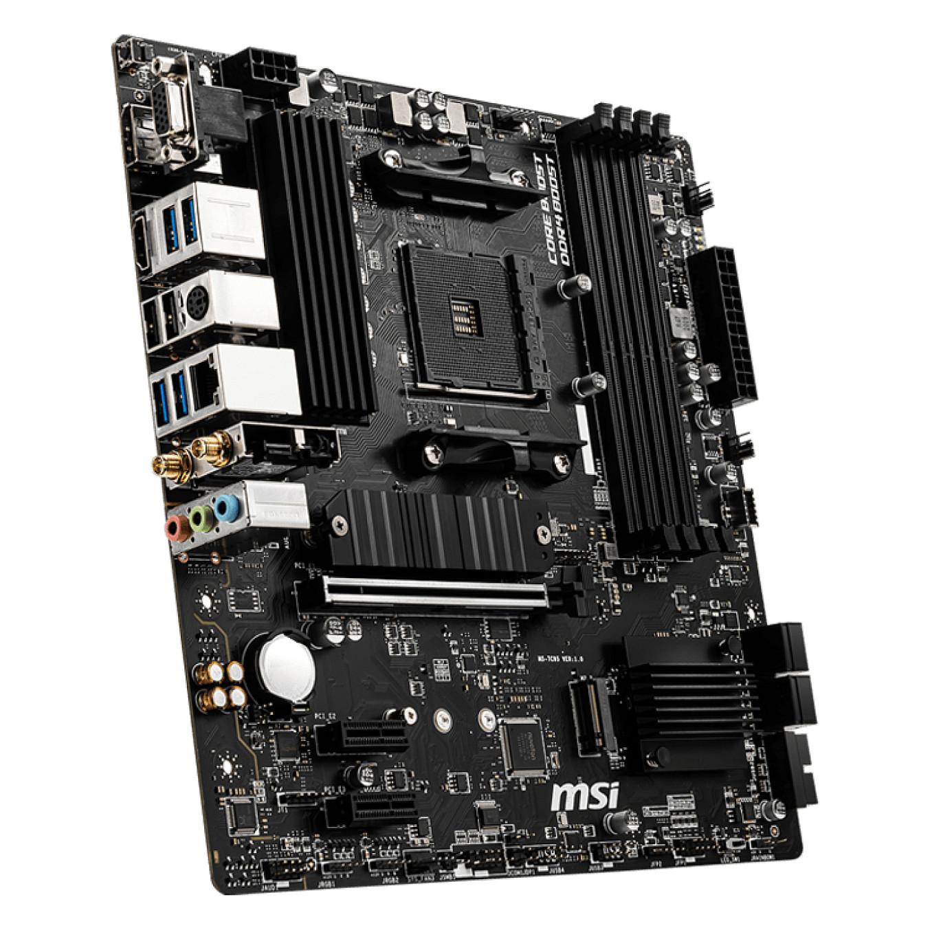 Pllakë Amë MSI B550M PRO-VDH WIFI / AMD AM4 / DDR4 / Micro-ATX / Wi-Fi 5 / 1GbE LAN - 4