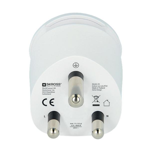Adapter Universal SKROSS Combo World to South Africa 1.0 - Bardhë - 3
