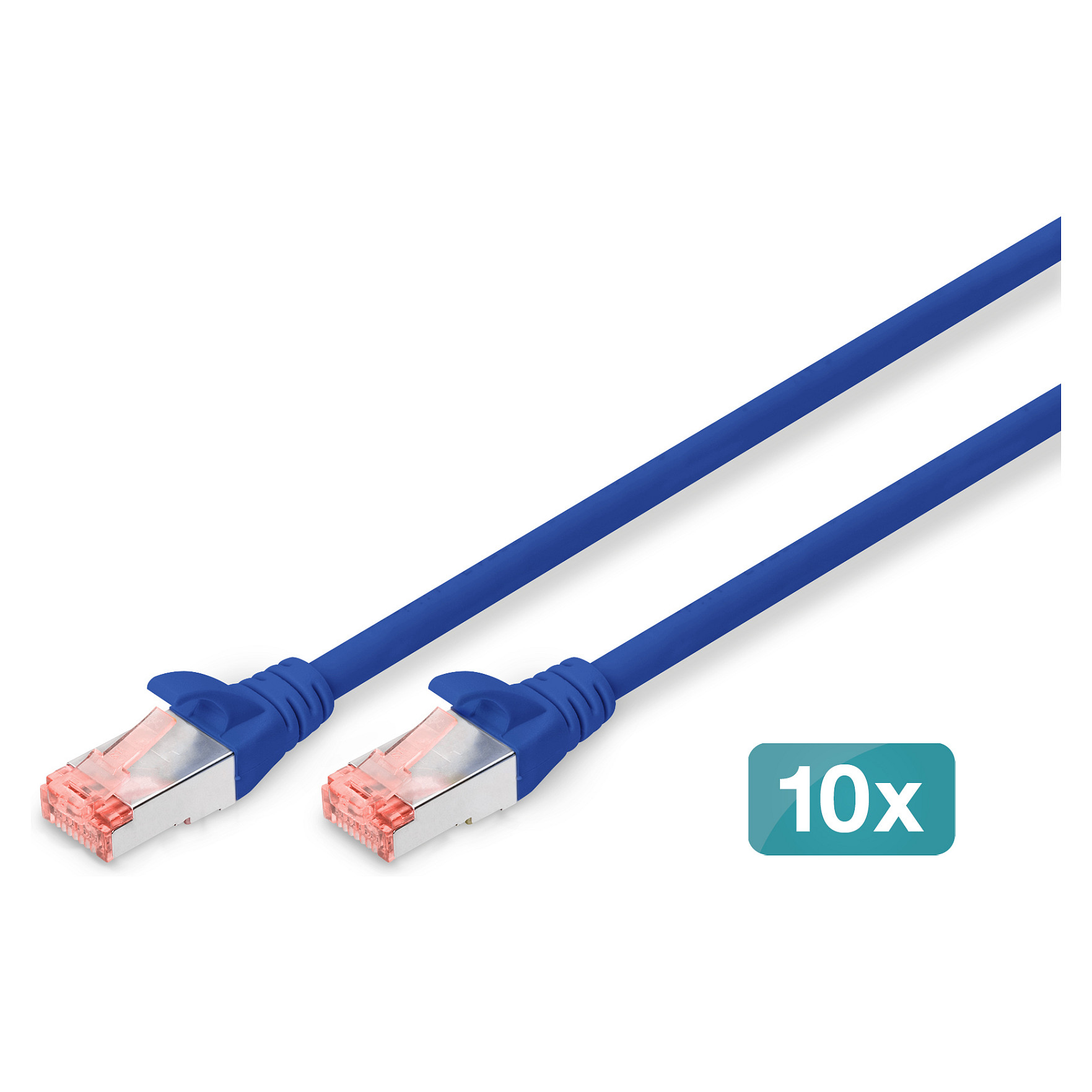 Kabllo për Rrjet DIGITUS Cat6 S/FTP Patch Cable / 10 pcs / 1.00m – Blu - 1
