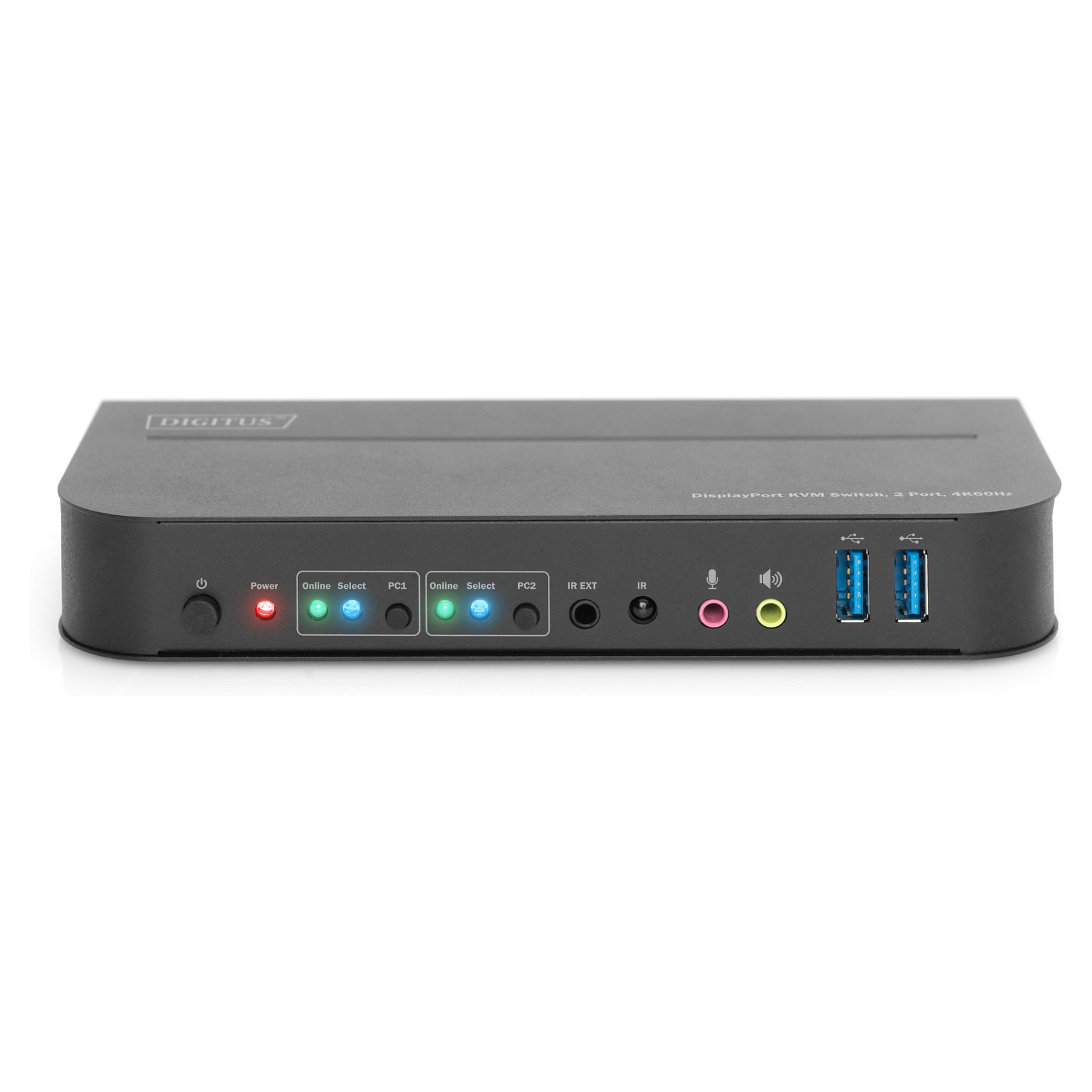 Rack KVM / DIGITUS DS-12850 KVM Switch 2-Port 4K/60Hz 2x DisplayPort në 1x DisplayPort/HDMI – Zezë - 5