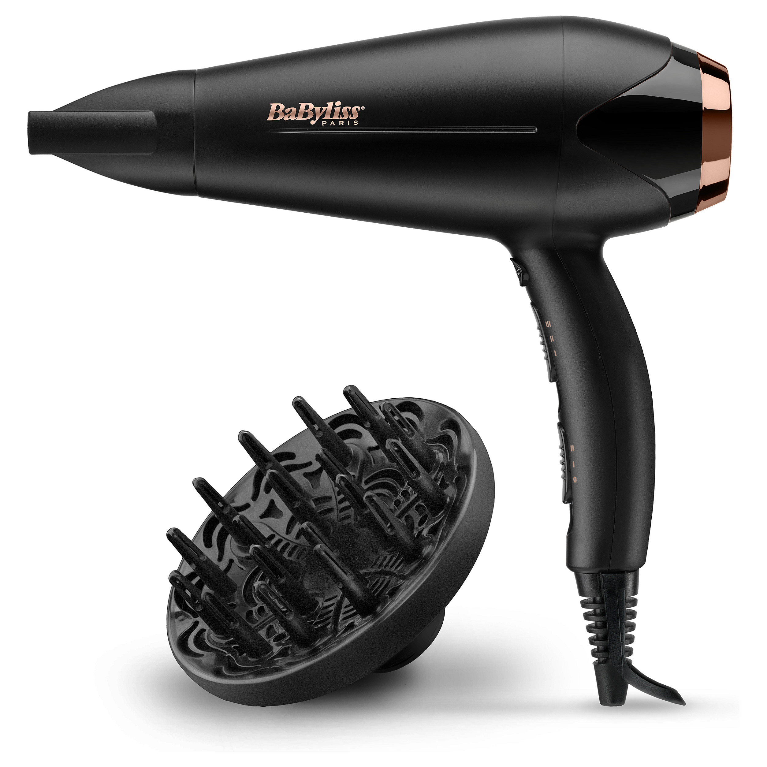 Tharëse për flokë BaByliss Turbo Shine 2200 / Ionic / Tourmaline-Ceramic / 2200 W / 3 Temperatura / 2 Shpejtësi - Zezë