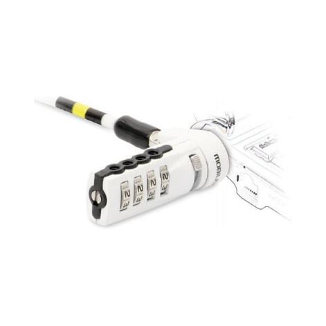 Bravë Sigurie për Laptop Mobilis Corporate Security Lock, 001254, Kabllo Çeliku 1.8m, 4mm, Kombinim 4-Shifror, 10,000 Kombinime - Bardhë
