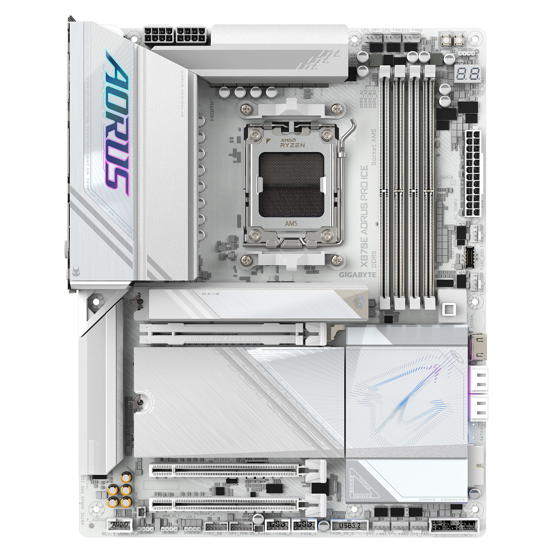 Pllakë Amë AM5 Gigabyte X870E AORUS PRO ICE ATX - 2