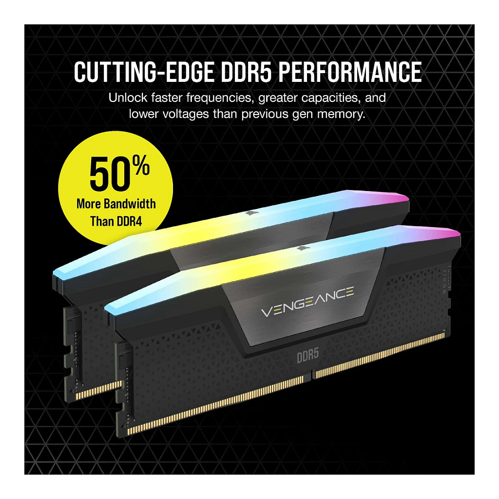 RAM Memorie DDR5 Corsair VENGEANCE RGB / 32 GB / 7000 MTs / CL40 / (2x16GB) - 8