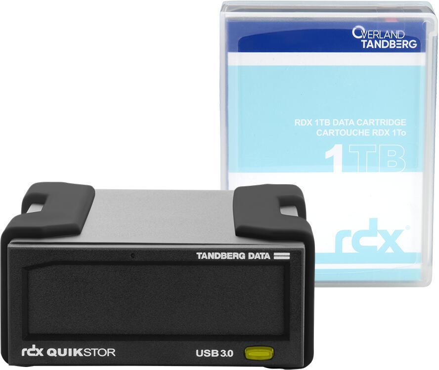 Aksesorë për Disqe Tandberg Data RDX QuikStor 8864-RDX / 1TB / USB 3.0 / External – Zezë/Gri