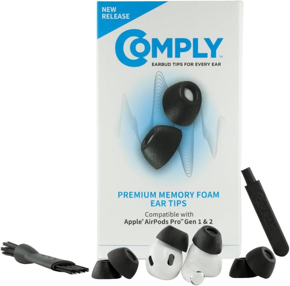 Aksesorë për Kufje Comply për Apple AirPods Pro Gjenerata 1 dhe 2, Madhësi të Përziera - Zezë - 1