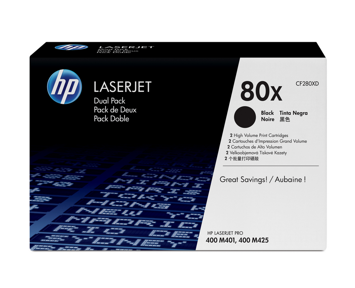 Toner HP 80X / CF280XD / XL / Double Pack – Zezë - 1