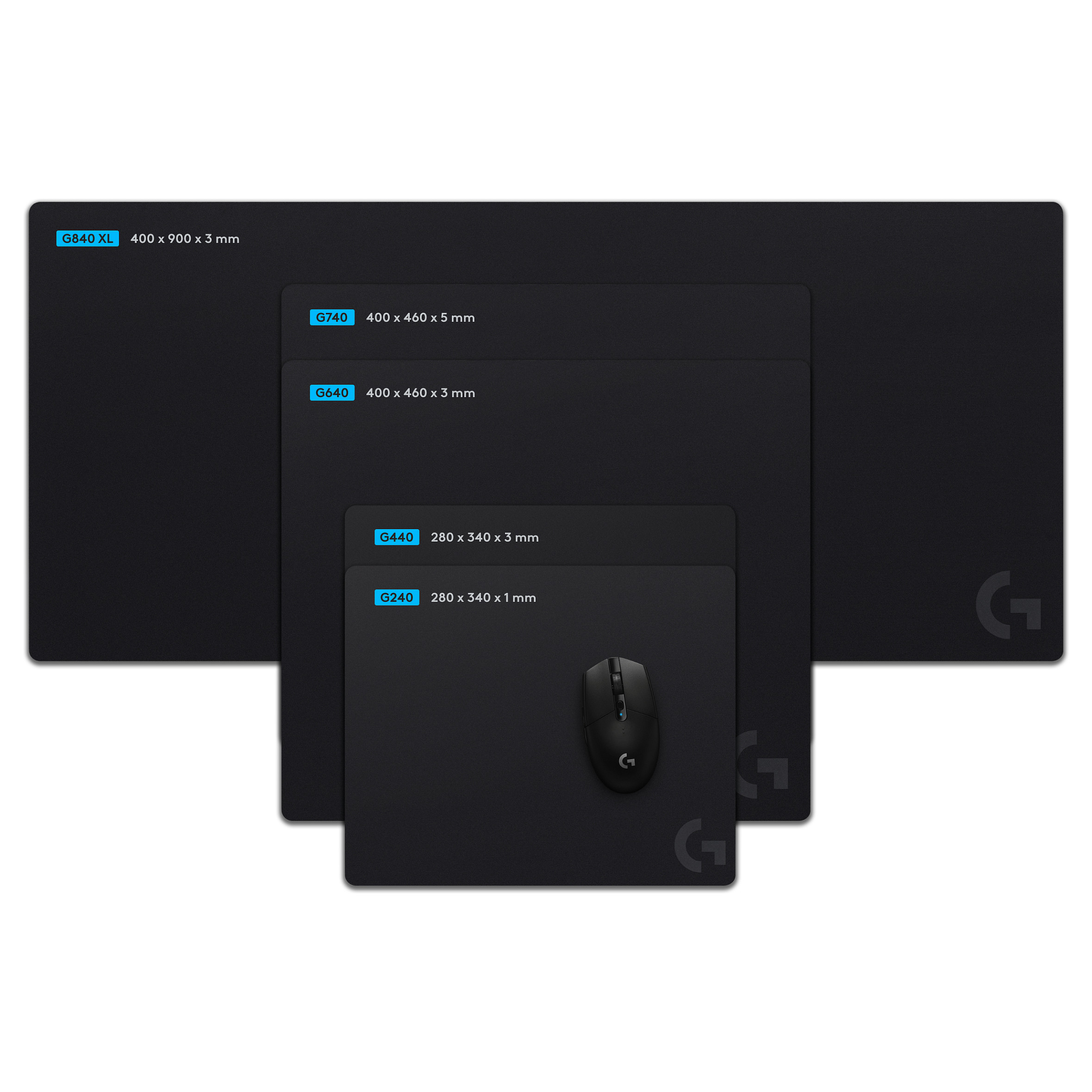 Mauspad Logitech G240 Cloth Gaming Mouse Pad / 340mm x 280mm x 1mm – Zezë - 1