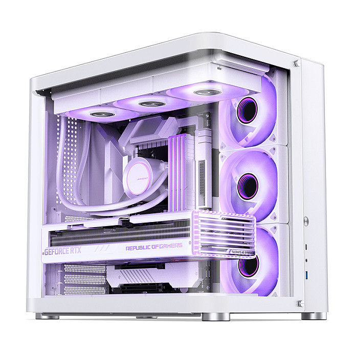 Kasë PC Jonsbo TK-2 2.0 / Midi Tower / ATX / Tempered Glass - Bardhë - 3
