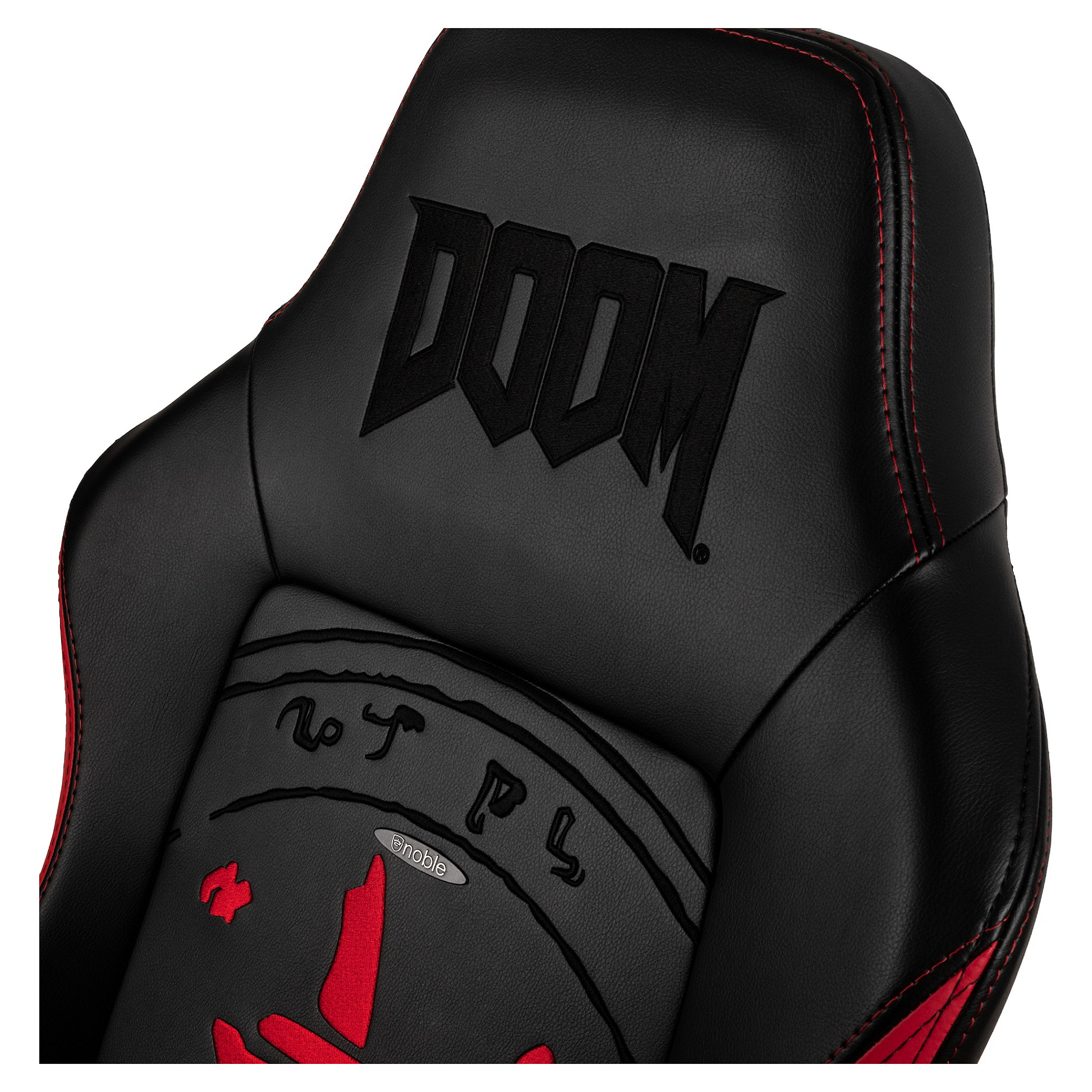 Karrige Gaming noblechairs HERO DOOM Edition / 4D Armrests / Lumbar Support / 90–125° / 150kg – Zezë/Kuqe - 7