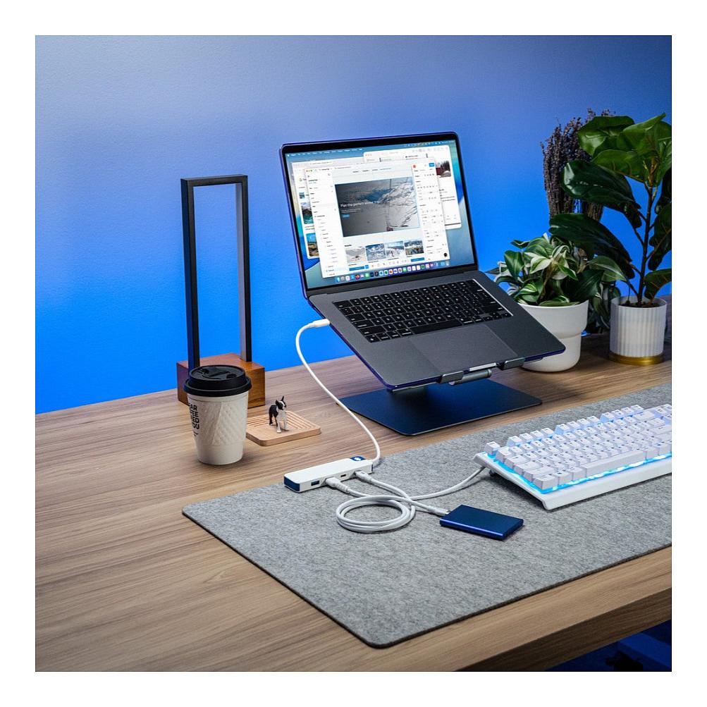 Hub Targus HyperDrive Flex HD5201BUGL / 4x USB-C / 5Gbps – Blu/Bardhë - 2