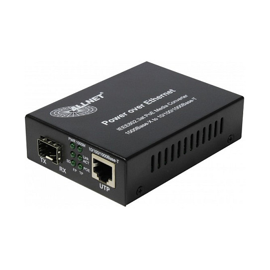 Switch ALLNET NET Z Medienkonverter PoE (15.4W/30W) auf 1000BASE-SX/LX Single-/ Multimode SFP Mini-GBIC Anschluss ALL-MC202P-SFP1-PoE - 1
