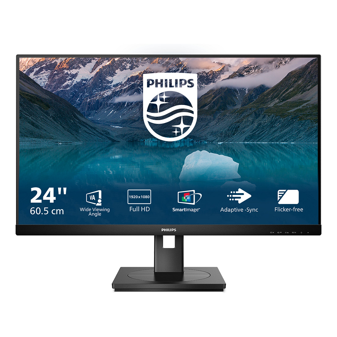 Monitor Philips 242S9JML / 24"/ Full HD VA / LCD / 75Hz / 4ms / USB-B + DVI + VGA + USB-A + HDMI + DisplayPort + HDCP - Zezë - 1