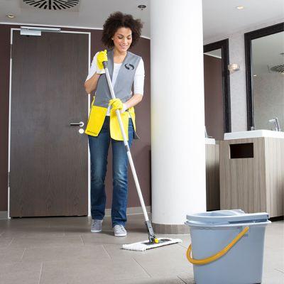 Kovë për Pastrim VERMOP Salmon Wringboy / Me Presë për Mop / 15 L / Polypropylene - Gri/Verdhë - 2