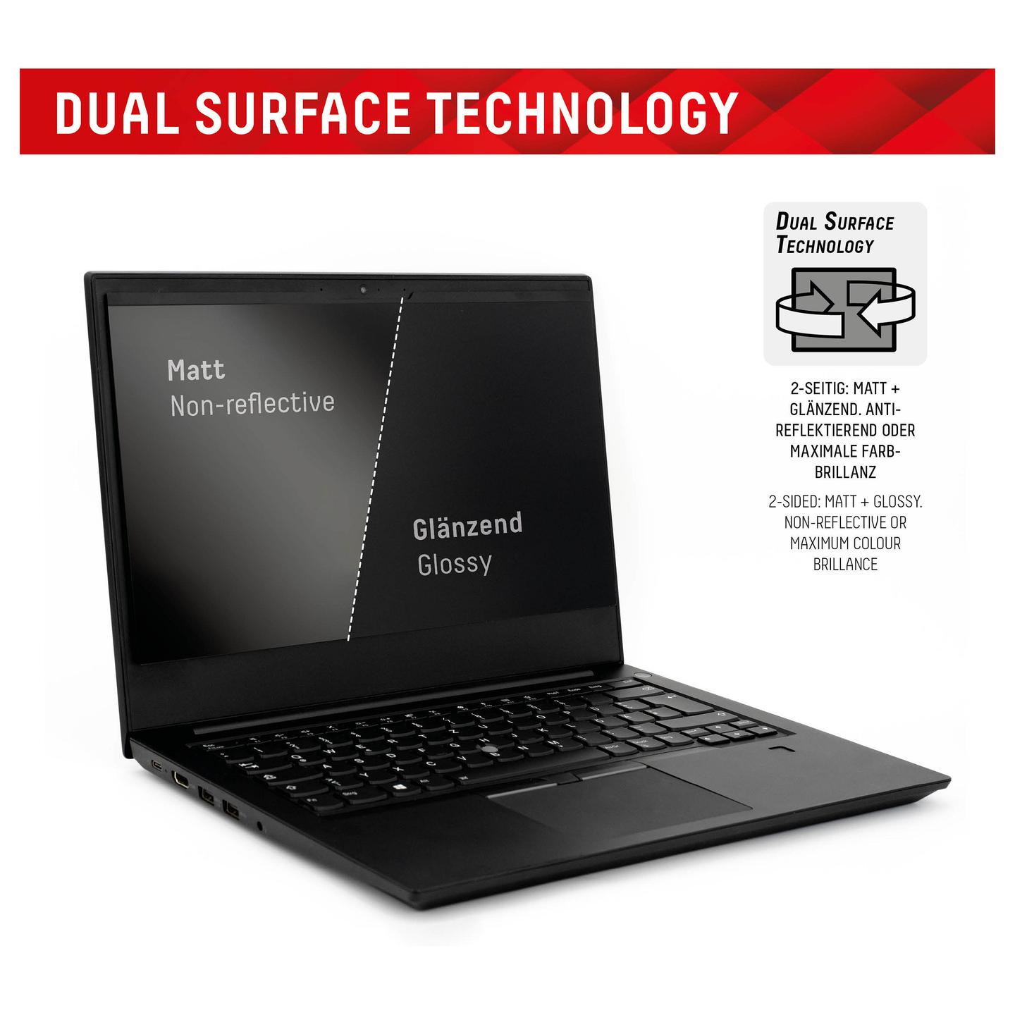 Filtër Privatësie për Laptop Displex 01761, 13.3", 16:10, magnetik, 2-drejtimësh, 5H - Zezë/Transparente