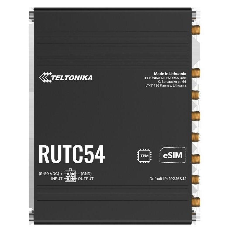 Ruter Industrial Teltonika RUTC54, 5G, Wi-Fi 6, Dual-Band, Dual SIM + eSIM, Gigabit Ethernet - Zezë - 3