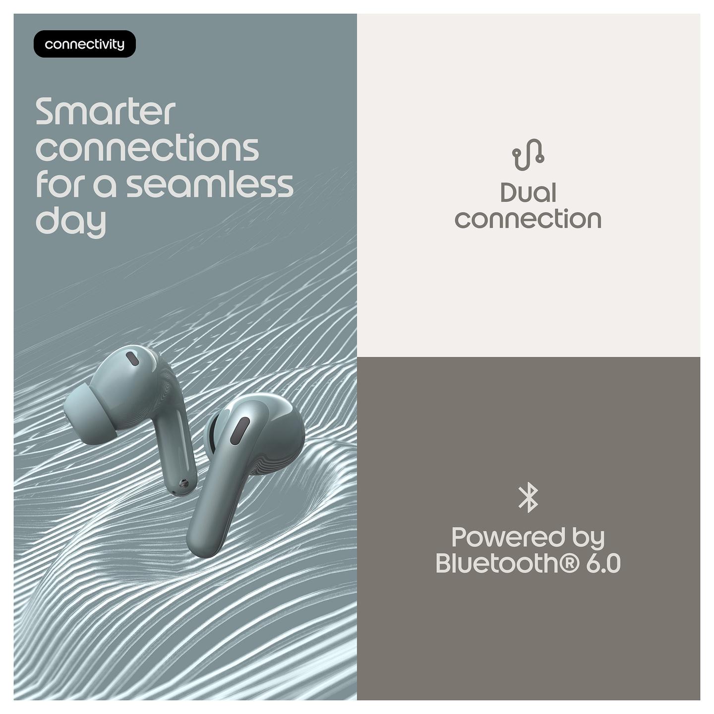 Kufje pa kabllo Motorola moto buds 2 / Bluetooth 6.0 / ANC deri 55 dB / Driver 11 mm + 6 mm / LHDC / 6 Mikrofona / IP54 / 48 orë - Gri - 17