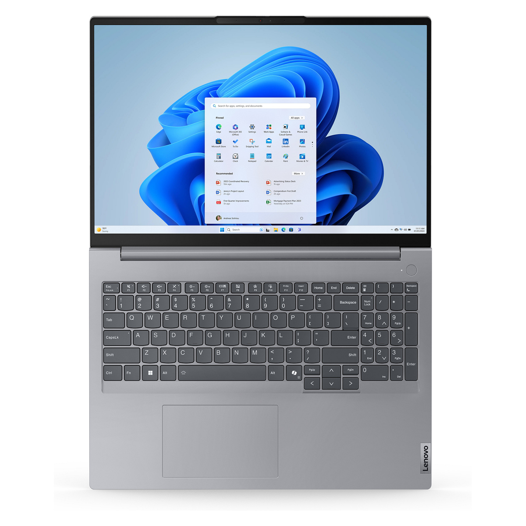 Laptop Lenovo ThinkBook 16 AMD G7 / Ryzen 7-7735HS / 32GB DDR5 / 1TB / 16" WUXGA IPS / AMD Radeon 680M / DE  - Gri - 14