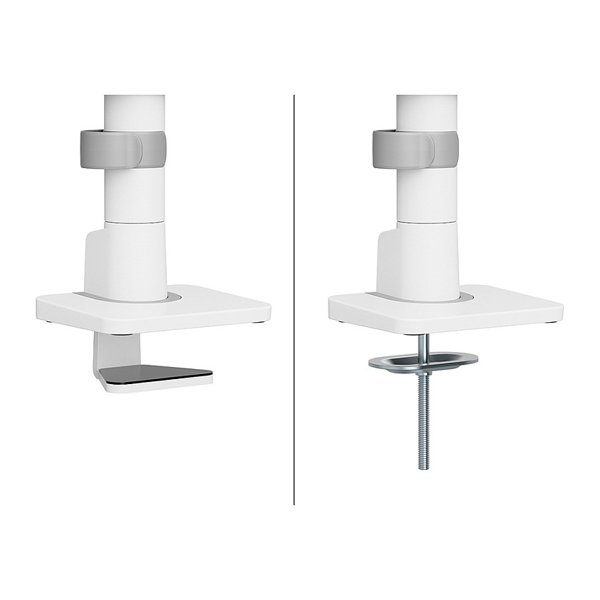 Mbajtëse për Monitor Neomounts / 2 Monitorë / 24"-34" / 11kg për Monitor / VESA 75x75-100x100 / Full Motion / Gas Spring / Tavolinë - Bardhë - 15