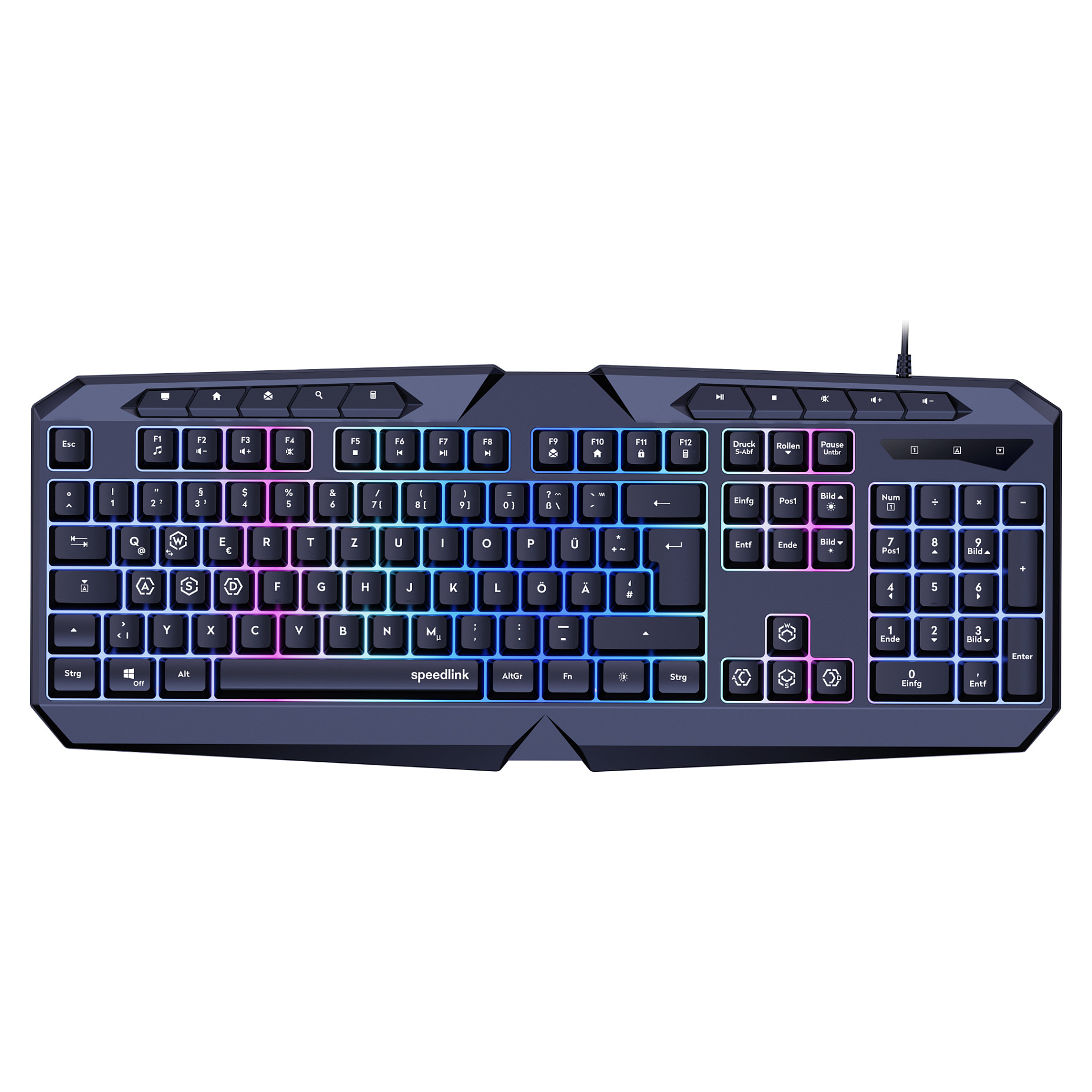 Tastierë Gaming Speedlink LUDICIUM RGB Wired / QWERTZ - Zezë - 1