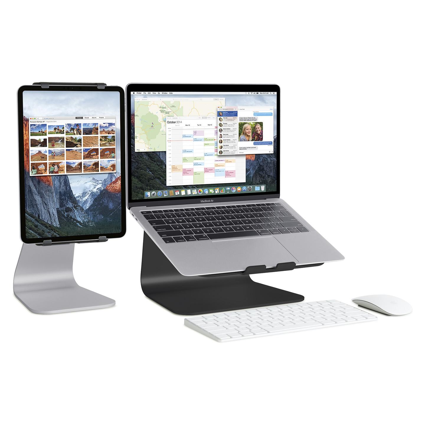 Mbajtës për Laptop Rain Design mStand 10075, për MacBook, Alumini, Ergonomik, Menaxhim Kabllosh - Zezë - 4