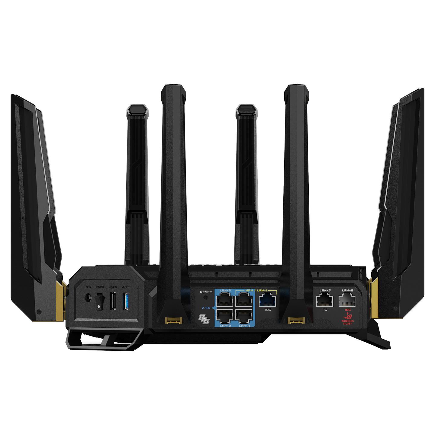 Ruter Gaming ASUS ROG Rapture GT-BE98, Wi-Fi 7 BE25000, Quad-Band, deri në 25000Mbps, 10GbE + 2.5GbE – Zezë - 6