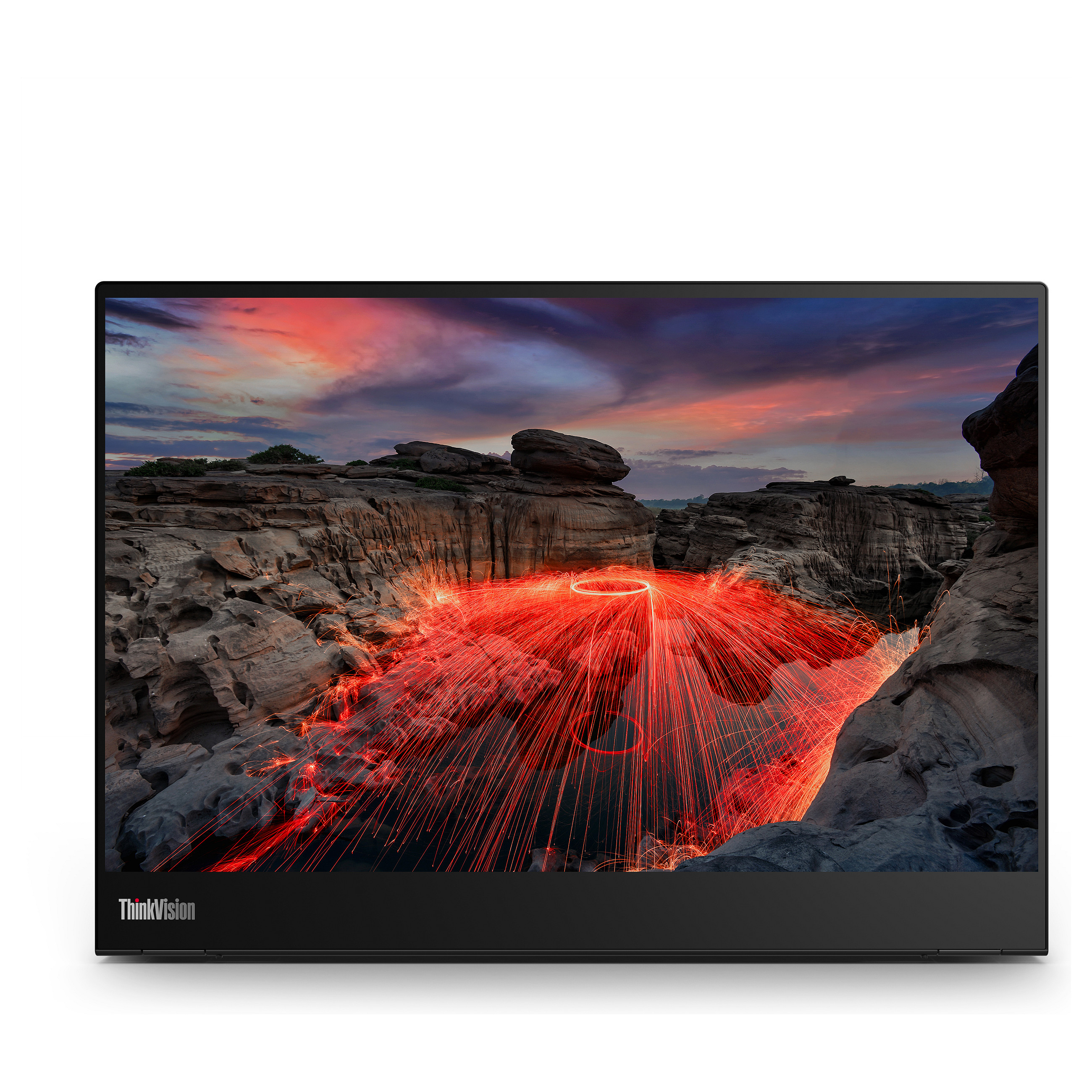 Monitor 35.6cm/14" (2240x1400) Lenovo ThinkVision M14t Gen 2 IPS Touch portable 6ms 60Hz 2xUSB-C Black - 1
