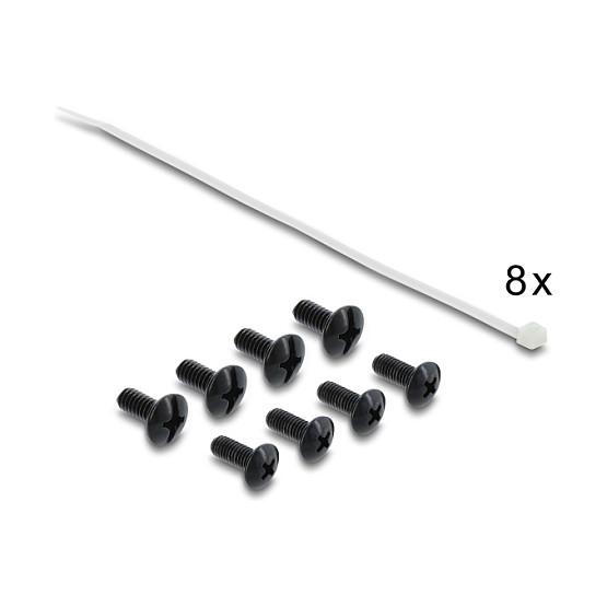 Panel Patch për Rrjet Delock 91087 , 19" , 1U , 24x RJ45 , Cat.6 , me LED , LSA - Zezë - 4