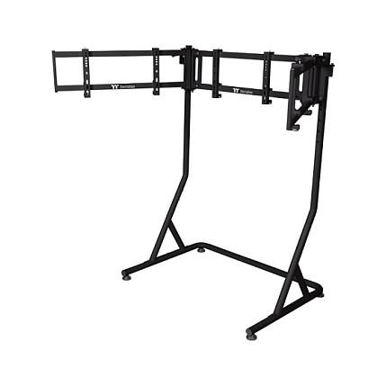 Mbajtëse për Monitor Thermaltake / 3 Monitorë / 32" Curved / 34" Flat / 20kg për Monitor / VESA 75x75-400x200 / Dysheme - Zezë