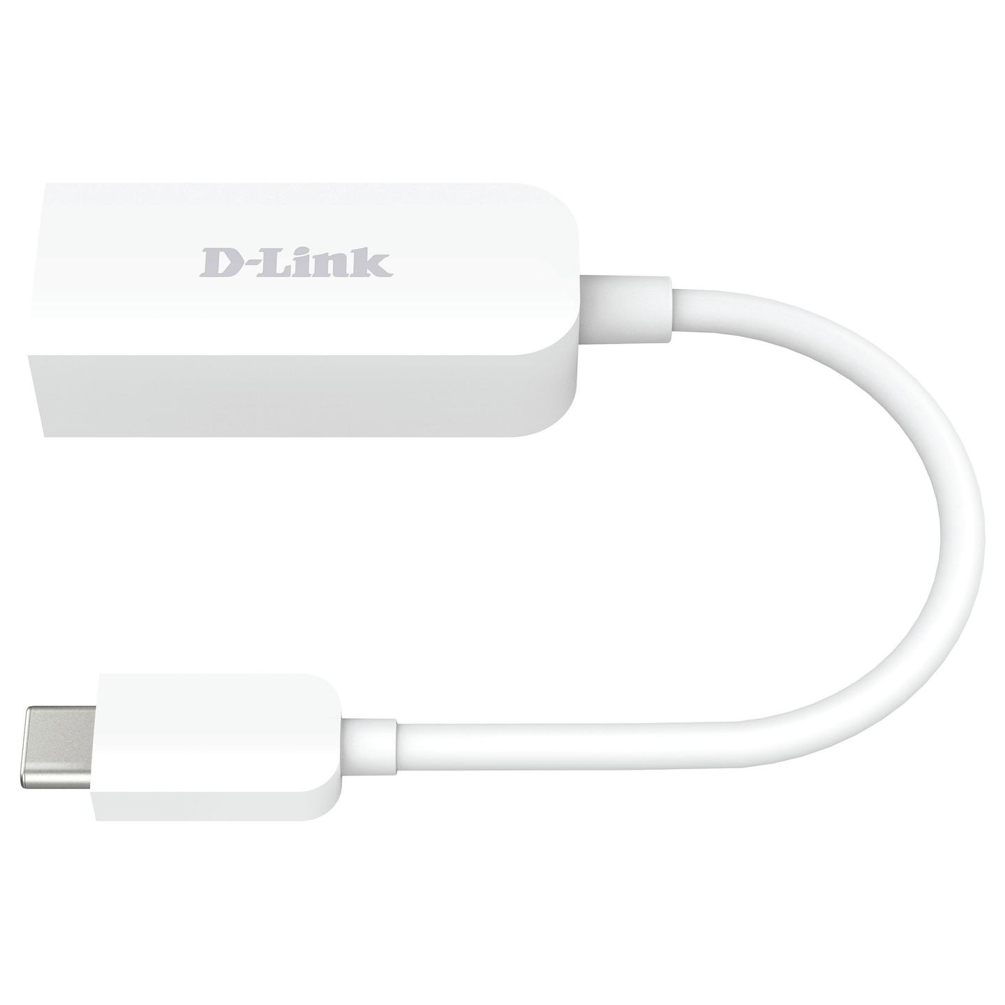 Adapter për Rrjet D-Link DUB-E250, USB-C, 2.5 Gigabit Ethernet 10/100/1000/2500 Mbps - Bardhë