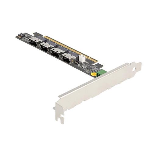 Kartë Zgjerimi PCI Express Delock 90111 / PCIe x16 / 4x SFF-8654 4i / NVMe / Bifurcation - 1