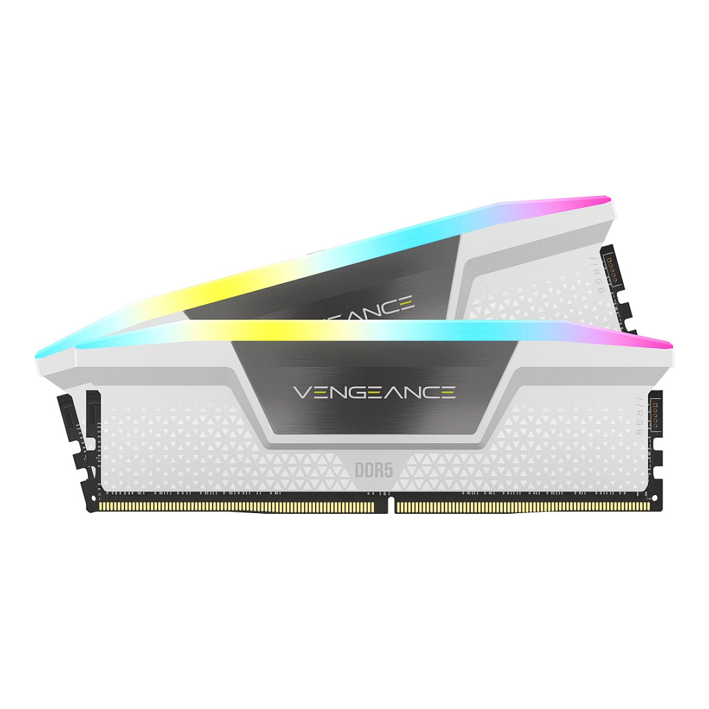 RAM Memorie DDR5 CORSAIR DIMM Kit 64 GB / 6000 MT/s – CL30 – VENGEANCE RGB / Bardhë - 6
