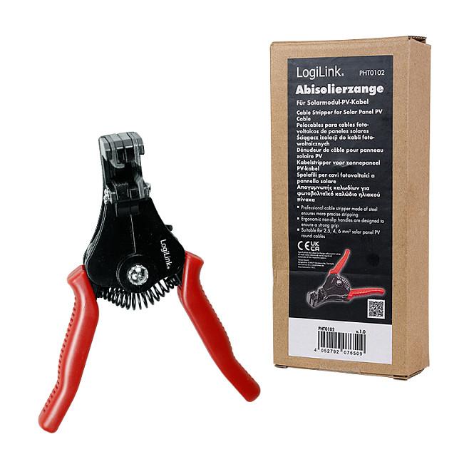 Pincë Zhveshjeje Kabllosh Solare LogiLink PHT0102, 2.5mm², 4mm², 6mm² - Kuqe/Zezë - 7