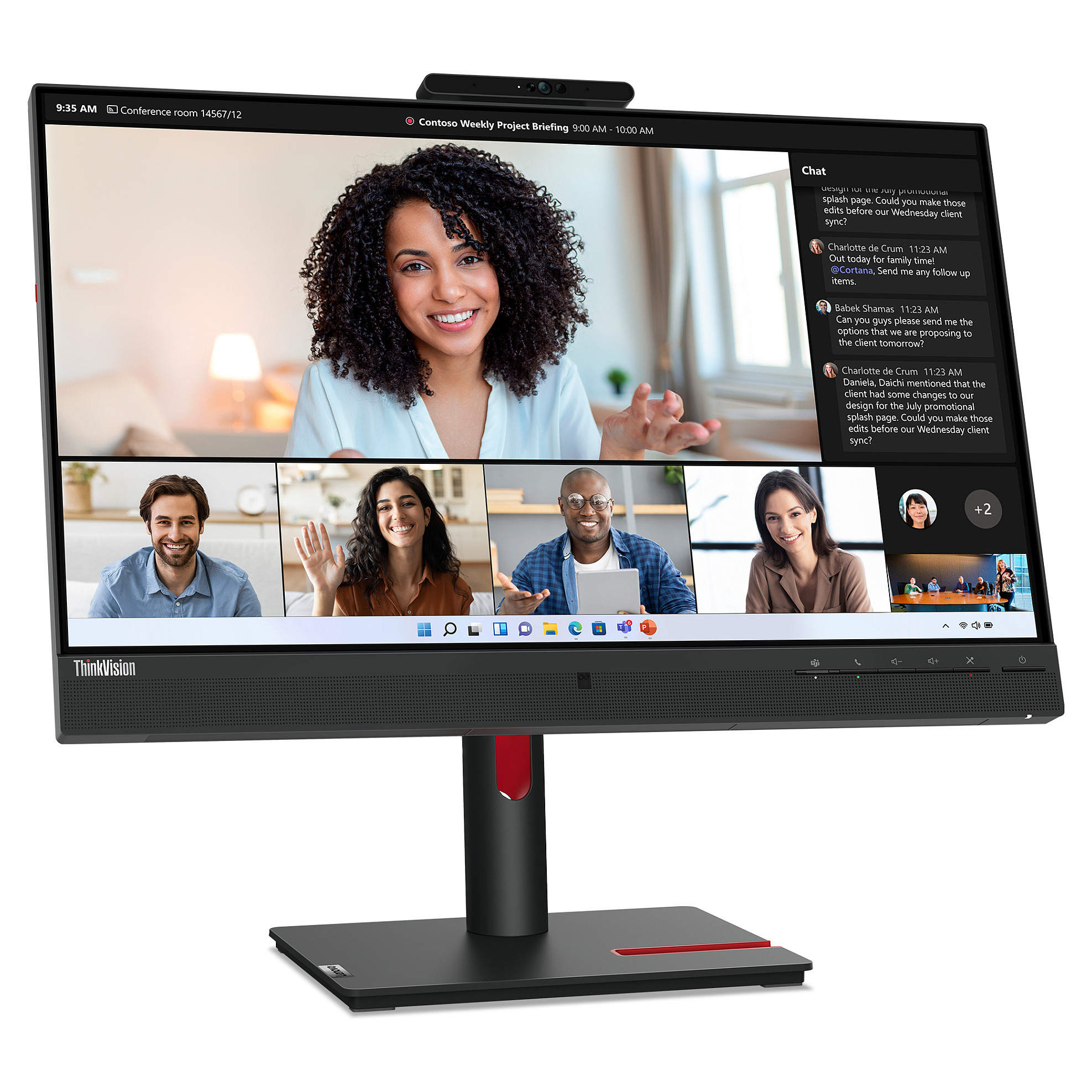 Monitor Lenovo ThinkVision T24mv-30 / 23.8"/ Full HD IPS / LED / 75Hz / 6ms / USB-C + USB-A + HDMI + DisplayPort - Zezë - 5