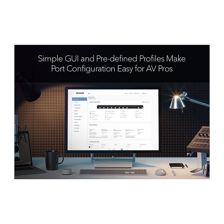 NETGEAR M4250-8G2XF-POE+ Managed AV Line Switch 8-Port Gigabit PoE+ with 2x 10G SFP+ Uplink | 220W PoE Budget, Layer 2/3 AV Network Switch - 16