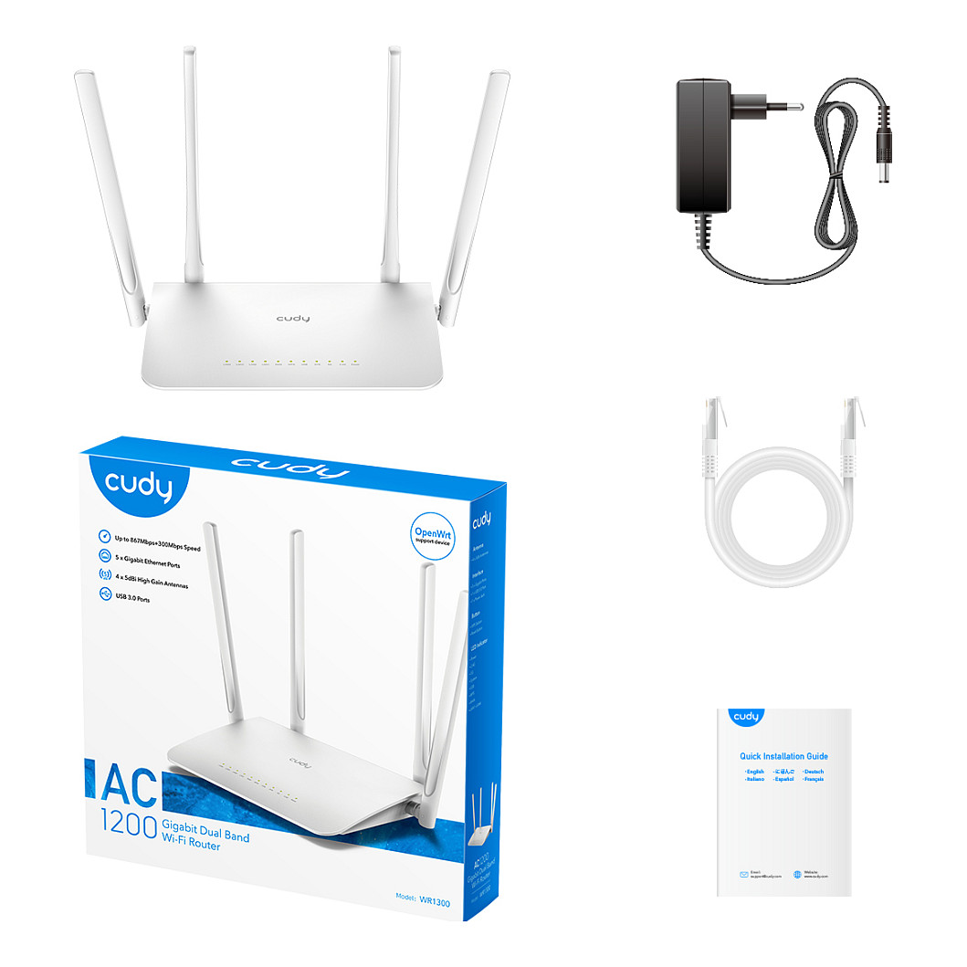 Ruter Cudy AC1200 Wi-Fi Mesh / Gigabit Ethernet - 4