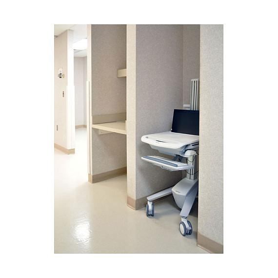 Karrocë për Laptop Ergotron StyleView EMR SV40-6100-0 / deri 17.3" / 8.2kg / Rregullim Lartësie 51cm / Tabaka Tastiere / 4 Rrota - Gri, E bardhë & Alumini - 3