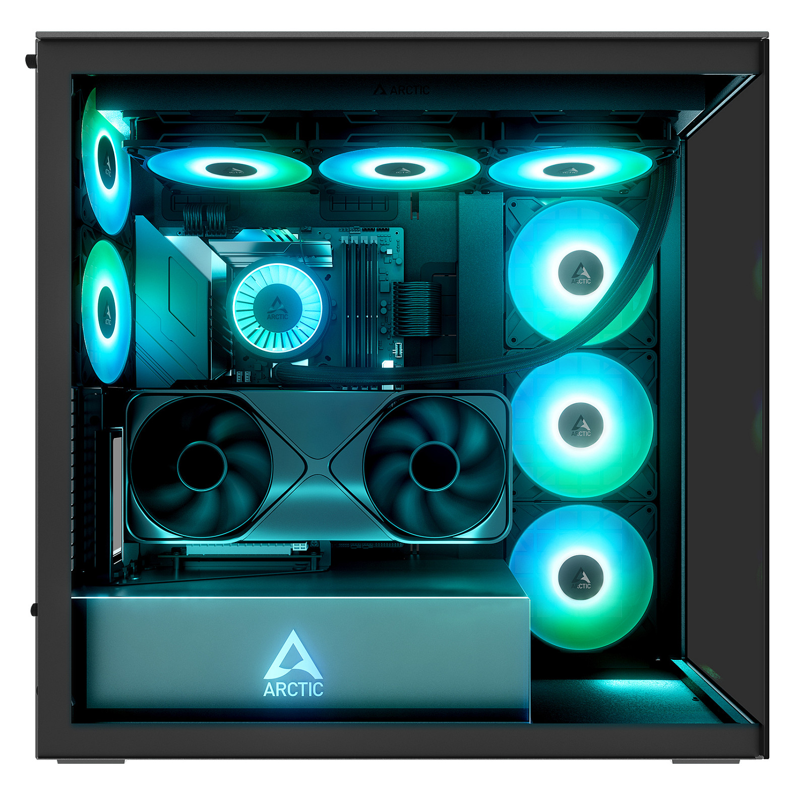 Kasë Tower Arctic Xtender TG / Mirror Window, GPU Vertical Mount – Zezë - 7