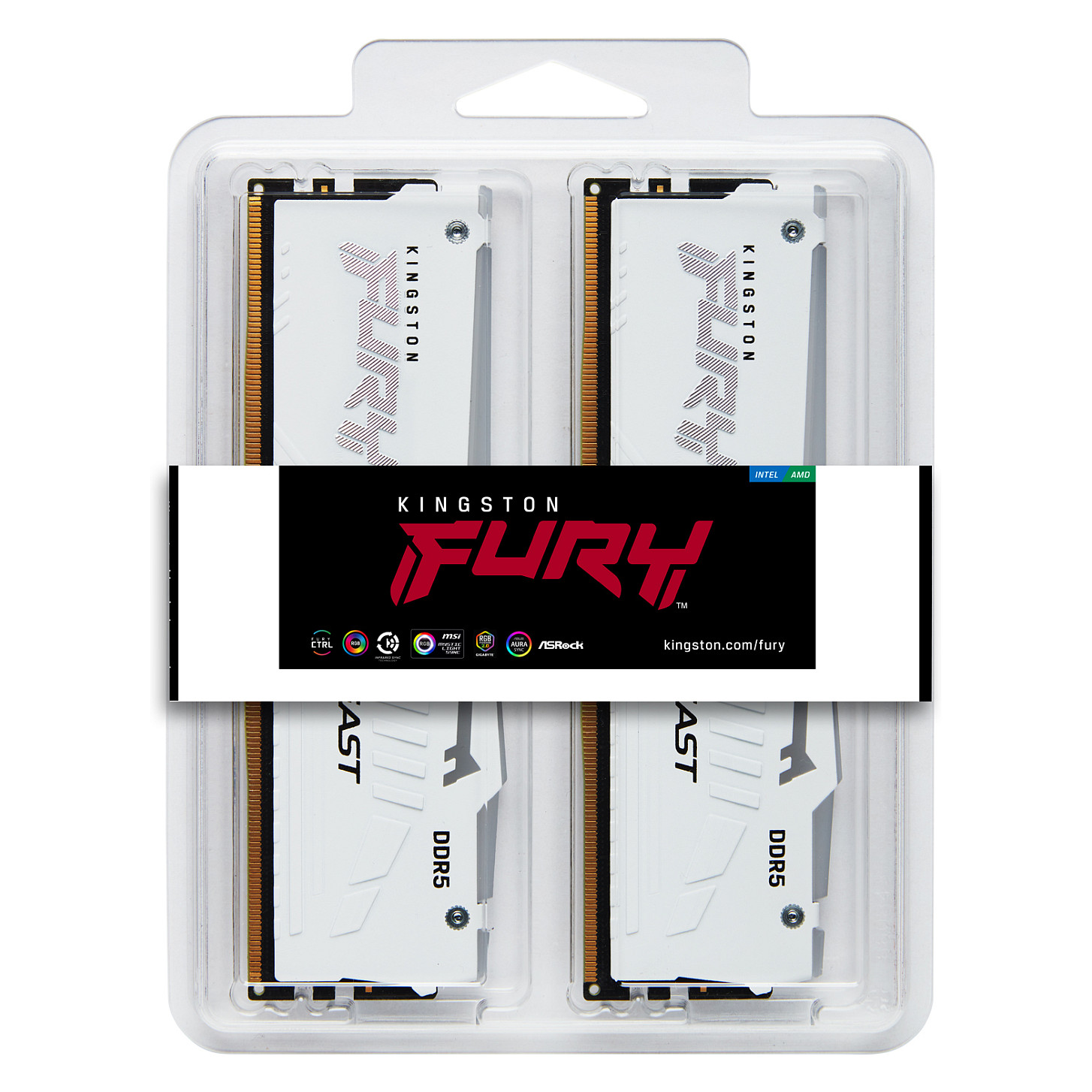 DDR5 RAM Kingston FURY Beast RGB 32GB (2x16GB) 6000MT/s CL36 DIMM Kit / AMD EXPO – Bardhë - 5